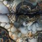 Preview: Outdoorstoff Flowing Bloom Marbels in grau/gold Töne by Swafing von Sarah Mariam